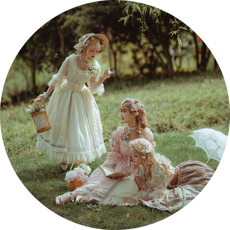 Miss Point - Sally's Garden - Lolita Flower Bow Lace Necklace