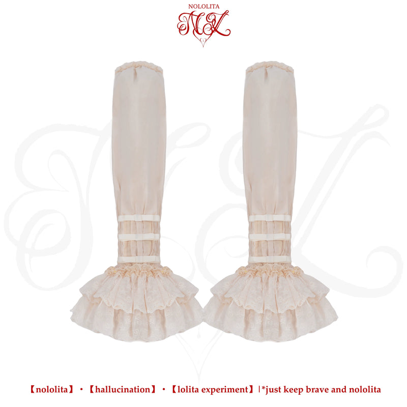 Nololita - Nightingale - Doll-Collar Blouse with Sleeve, Bow Tie and Lace Sock Options - option image