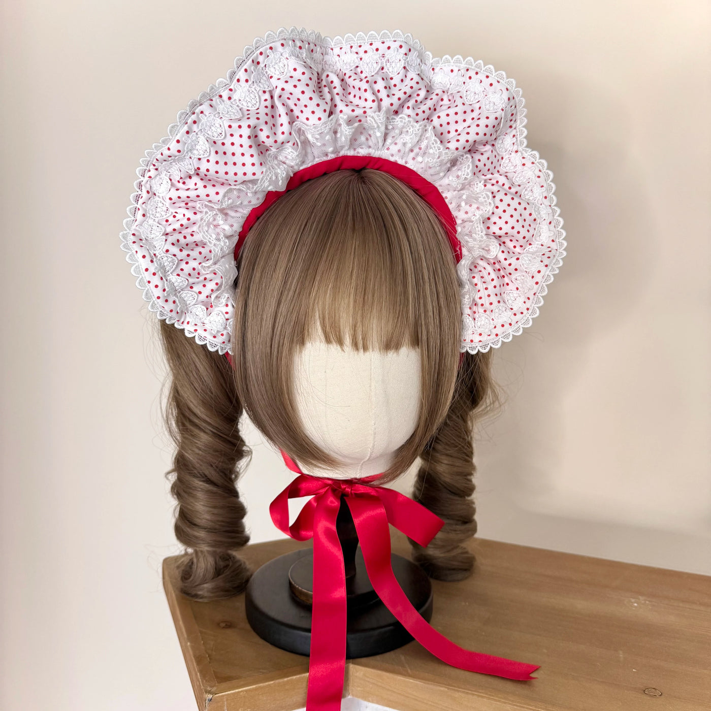 Tata Long Ear - Miss Strange Strawberry - JSK Dress with Strawberry Border Motif