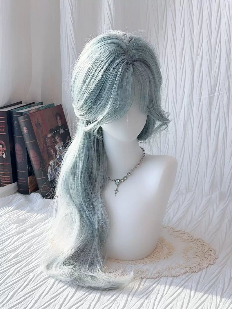 Kunkun Fish mint-blue gradient wavy wig - view 3