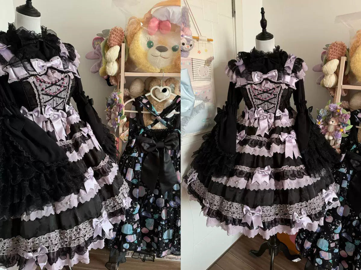 Sweetheart Dream Machine - Princess Sleeve - Chiffon Blouse with Layered Lace Ruffles