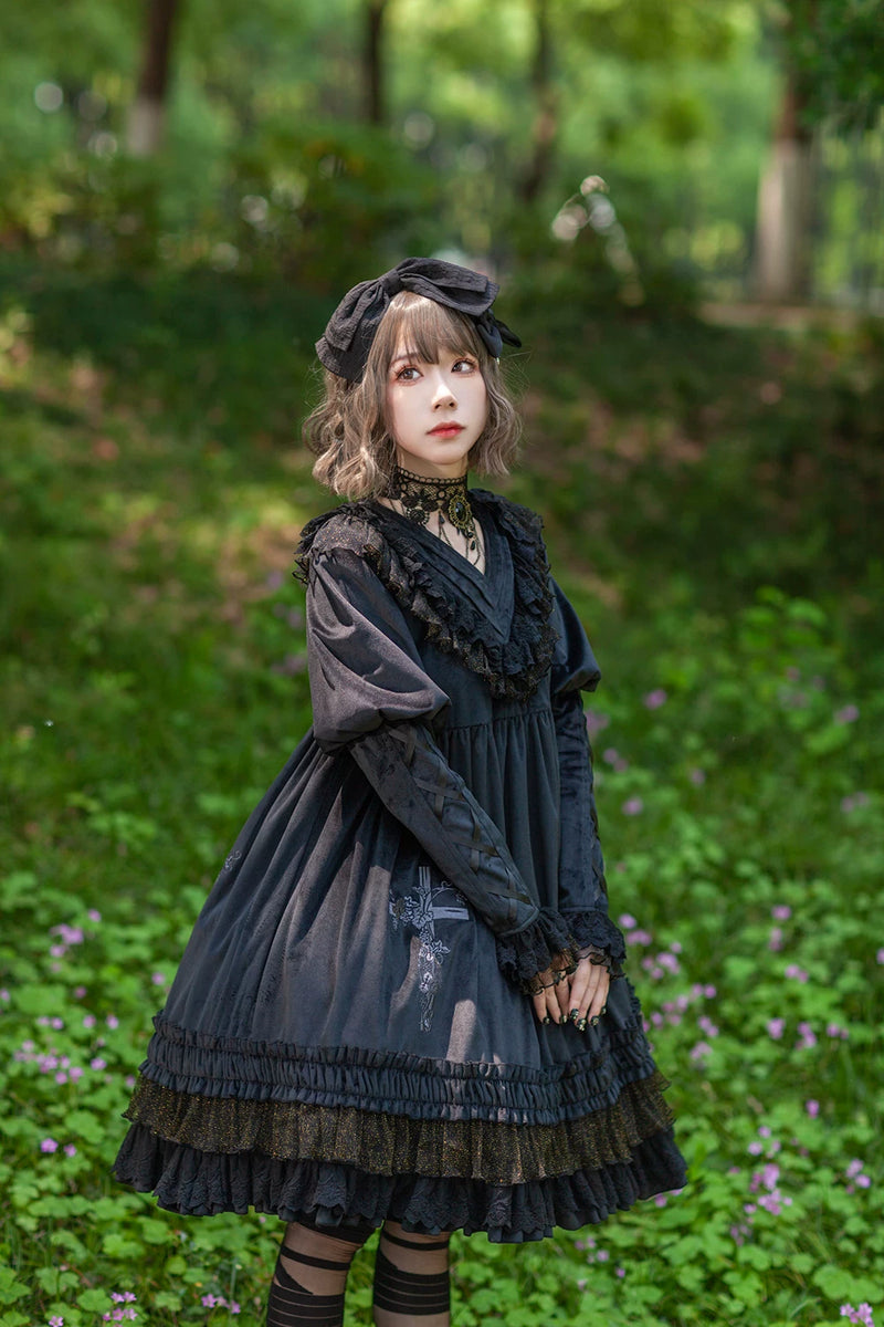 Infanta - Holy Fruit Manor - Embroidered Flannel OP