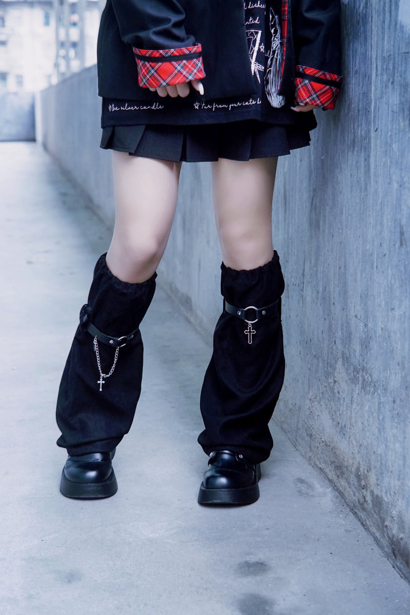 Strange Sugar - Handmade Suede Leather Buckle - Gothic Leg Cover Other Surprise