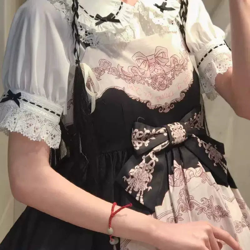 Sweetheart Dream Machine - Vintage Doll - Short-Sleeve Blouse with Lace Doll Collar