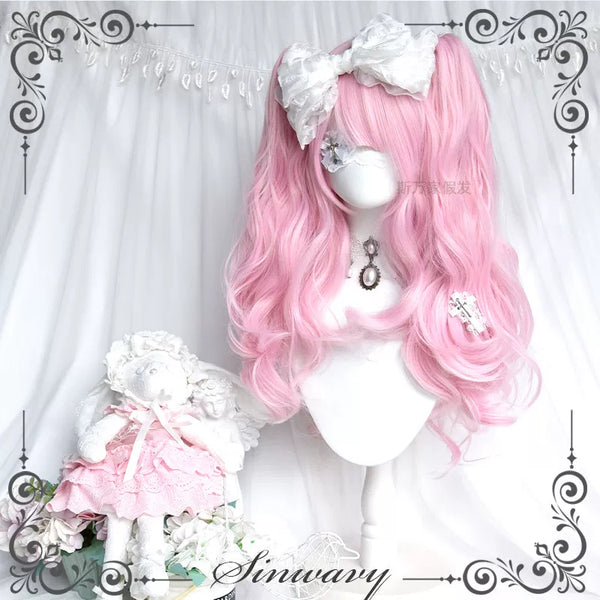 Sinwavy Tao Yao peach-pink curly twin-ponytail wig - view 1