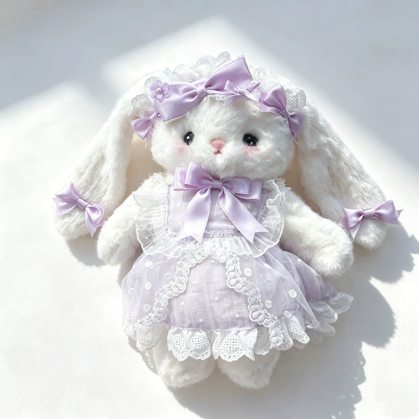 Large Lolita convertible rabbit bag in Lily of the Valley, showing crossbody and backpack strap options