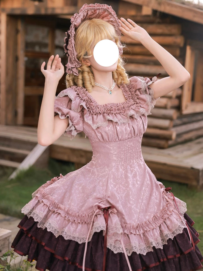 Sunset Old Song Lolita OP Dress - view 3