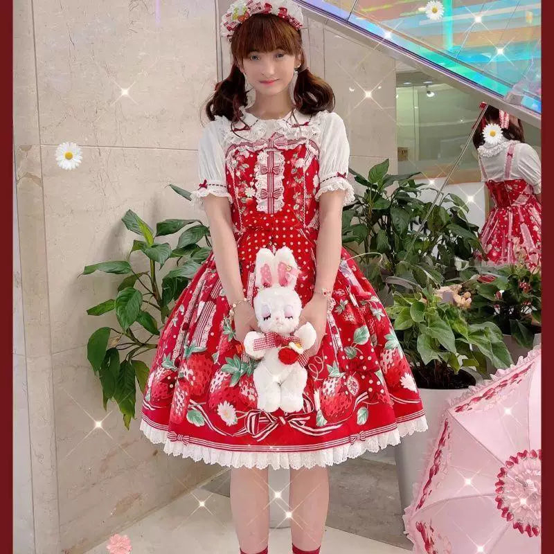 Sweetheart Dream Machine - Vintage Doll - Short-Sleeve Blouse with Lace Doll Collar