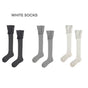 (3-pair set) Dark gray + light gray + white / One Size