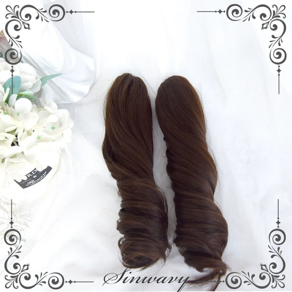 Sinwavy Dimple Girl short dark brown twin-tail wig - view 1