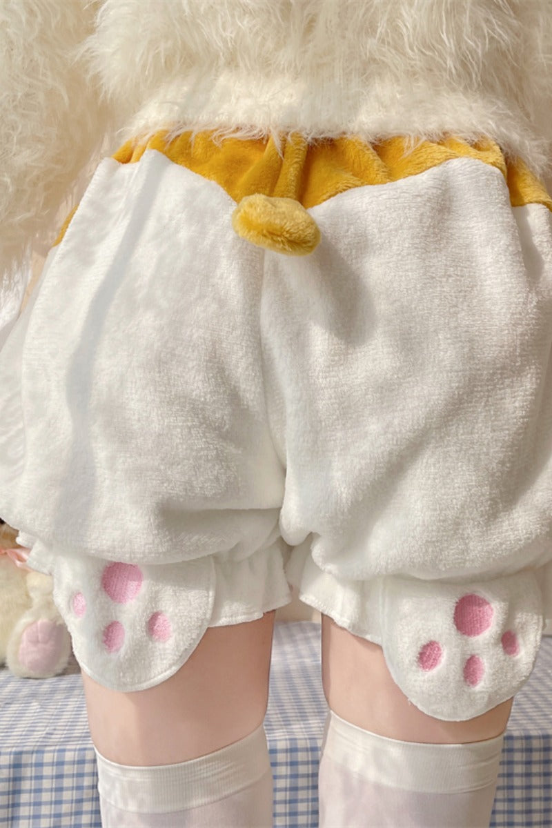 Sugar Girl - Kawaii Winter Lolita Warm Velvet - Bloomers with Corgi Tail Petticoat