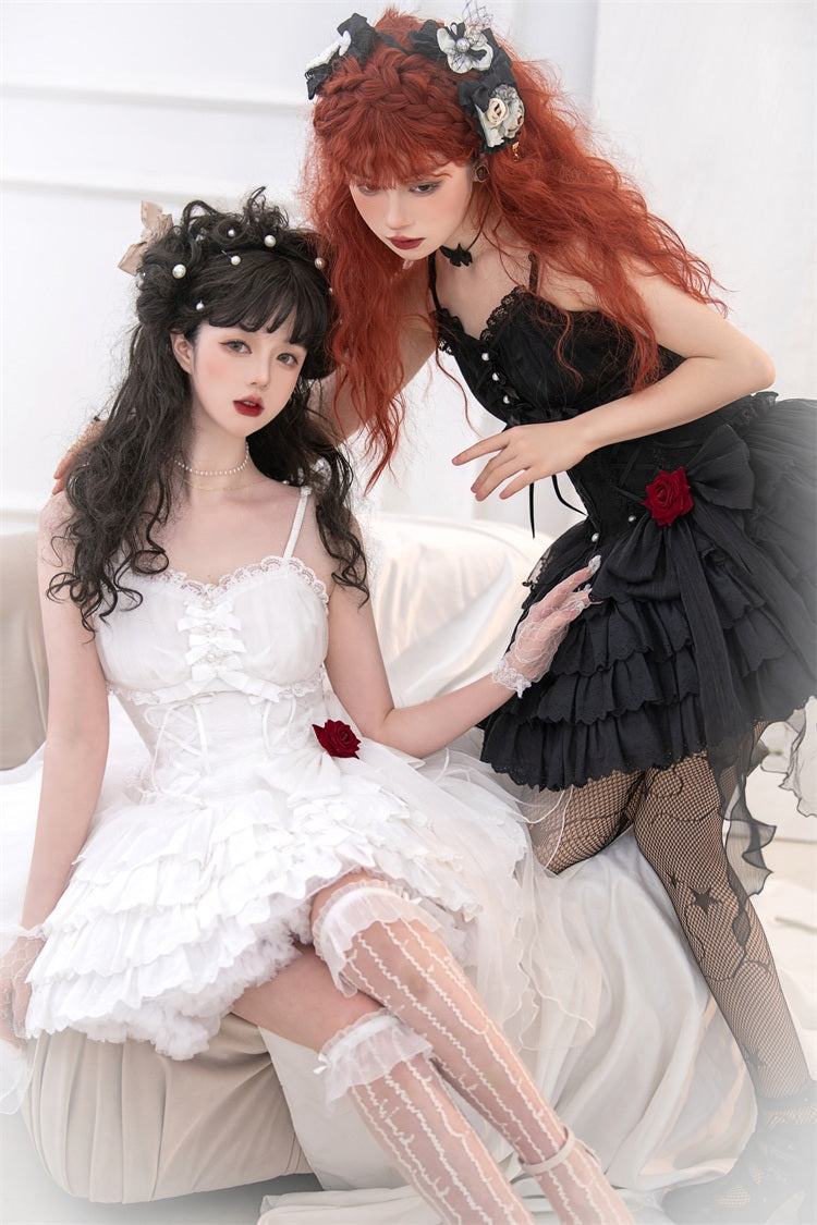 Letters from Unknown Star - Little Rose - Summer Casual Lolita Fashion Dress Sexy JSK