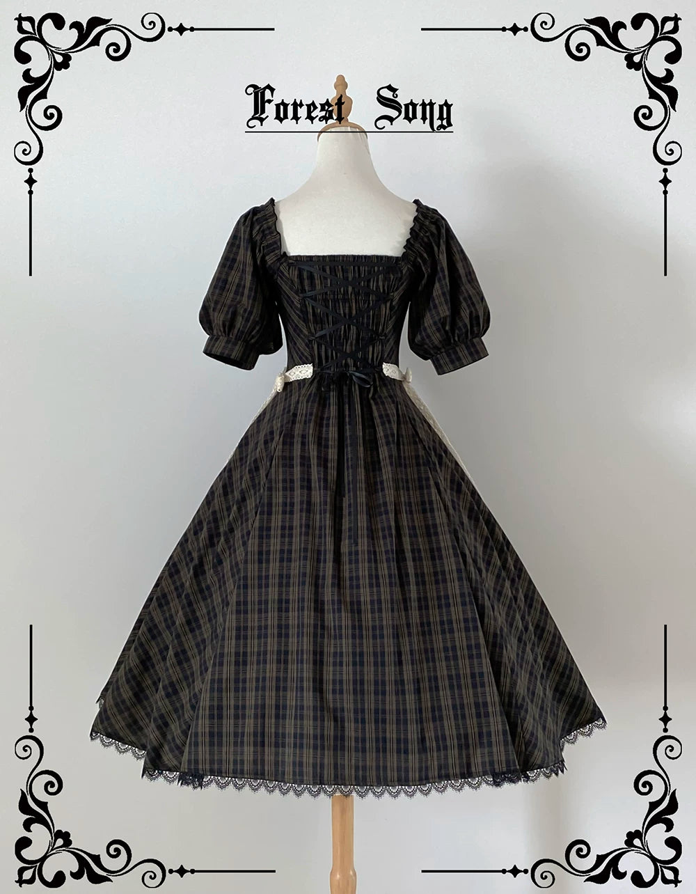 【Forest Song】约瑟芬学院OP 格子现货优雅修身六片裁日常lolita