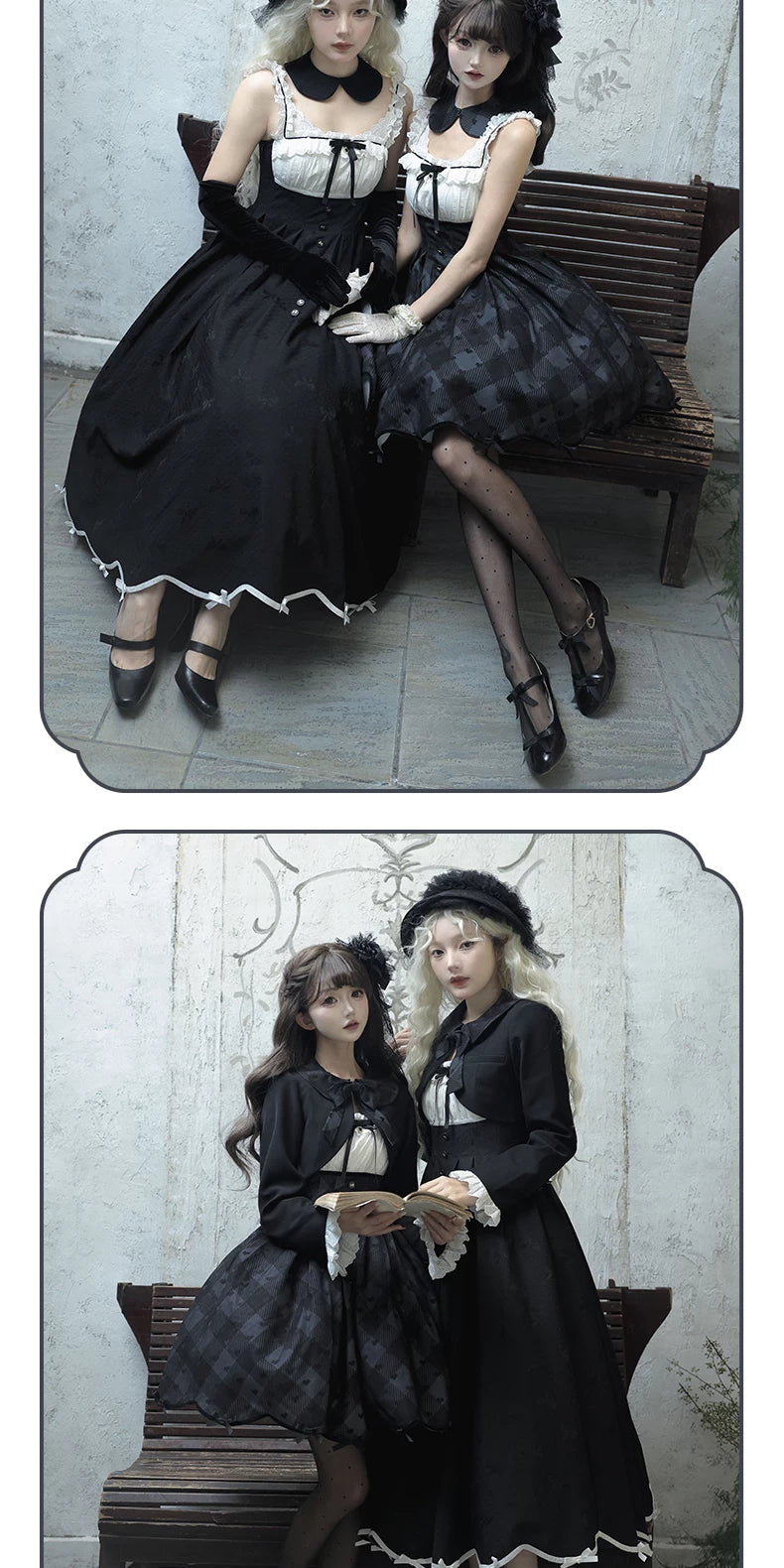 Inmorelli - Silent Manor - Lolita JSK and Outer Layer with Plaid Short-JSK Option