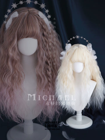 Spot MONKEEP Monkey Bajia, Eternal Day Michael MICHAEL 65cm Fluffy Fine Pattern Original Wig