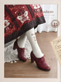 35 / burgundy mid heel