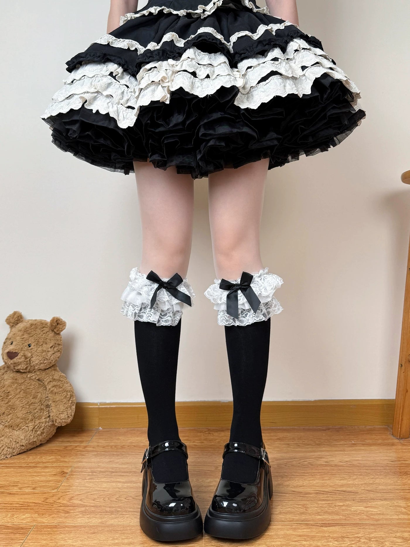 Chubby Bear Tales - Cake Ruffle - Lace Socks in Multiple Lengths