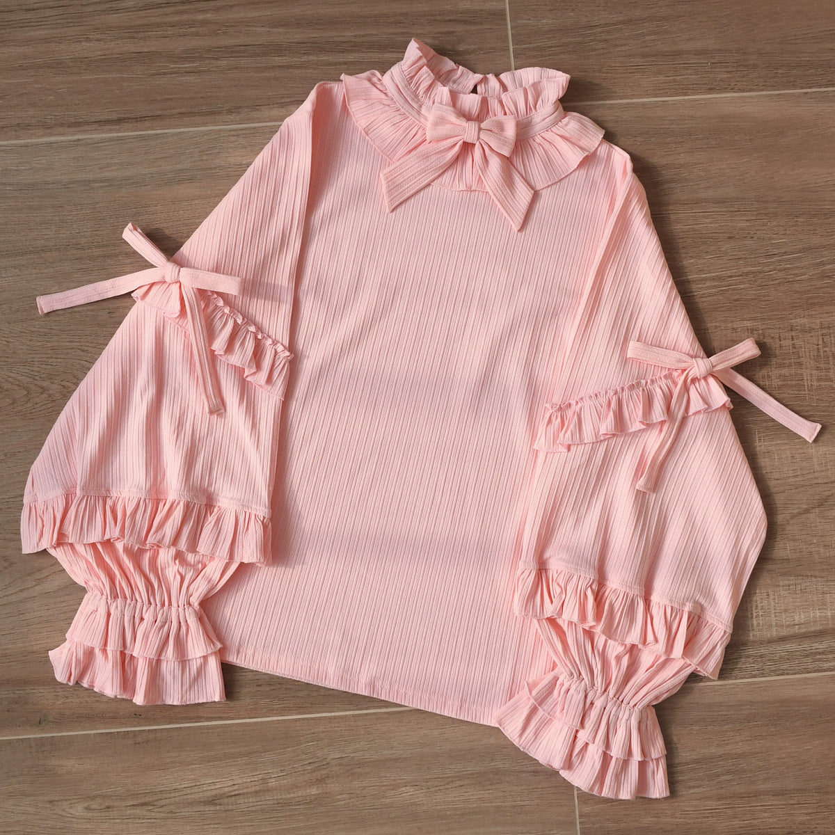 MIST - First Snow - Lolita Sweater with Ruffle Puff Sleeves