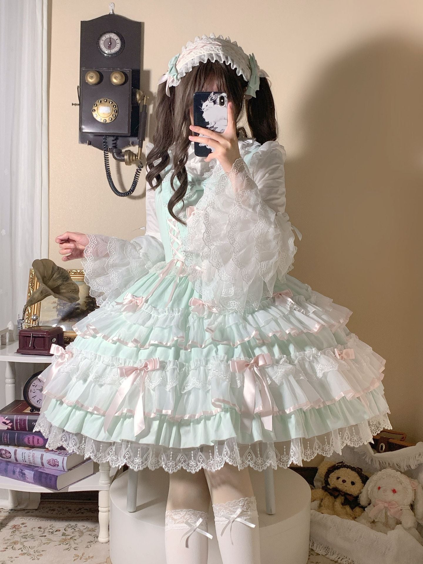 ZhiJinYuan - Love Notebook - Old School Lolita JSK Vintage Doll Tiered Dress