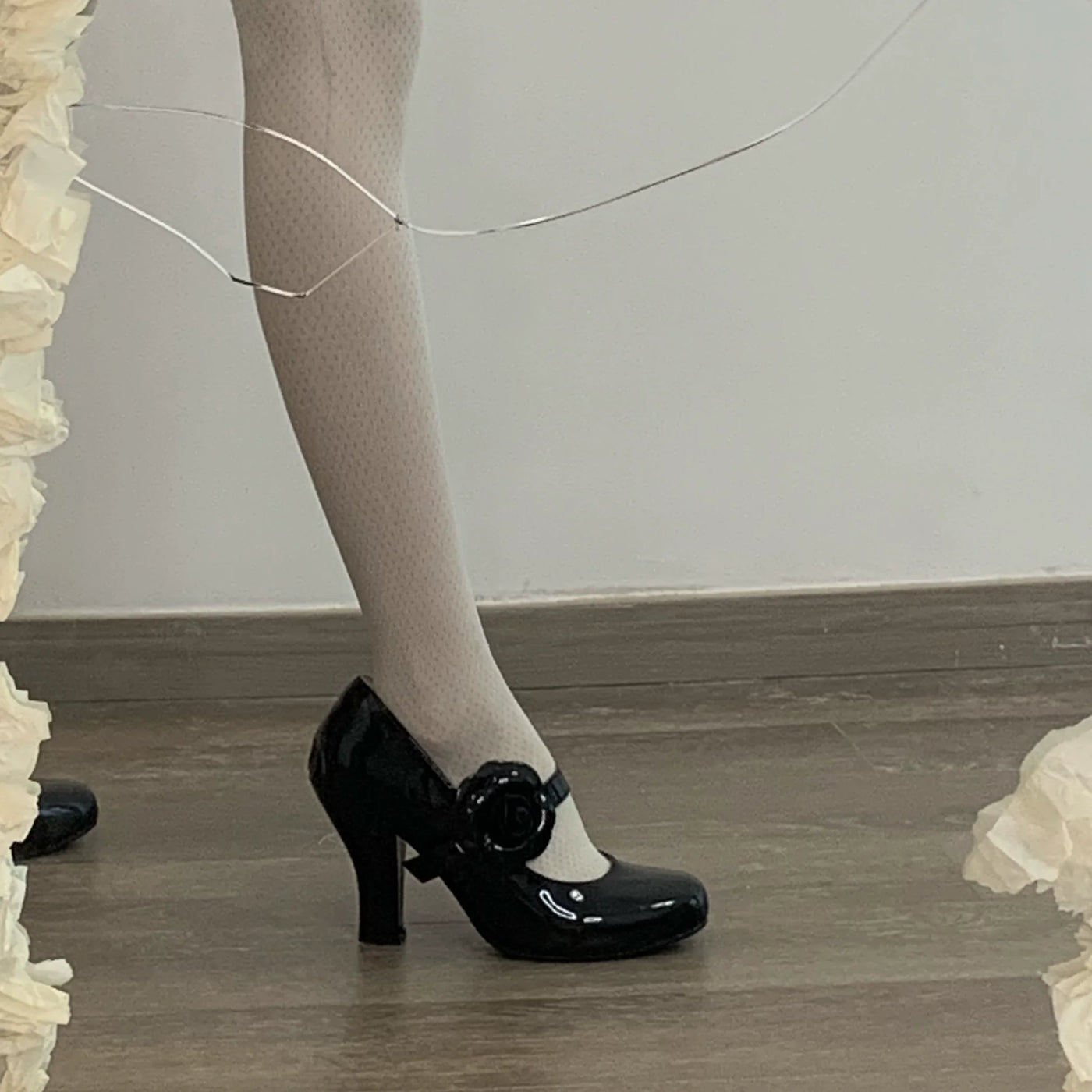 Bingo Lulu - Retro Sweet - Sweet Lolita Mary Jane high-heel shoes with a leather rose buckle - product detail 2