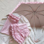 Pink folding parasol - coated layer - self-fabric trim