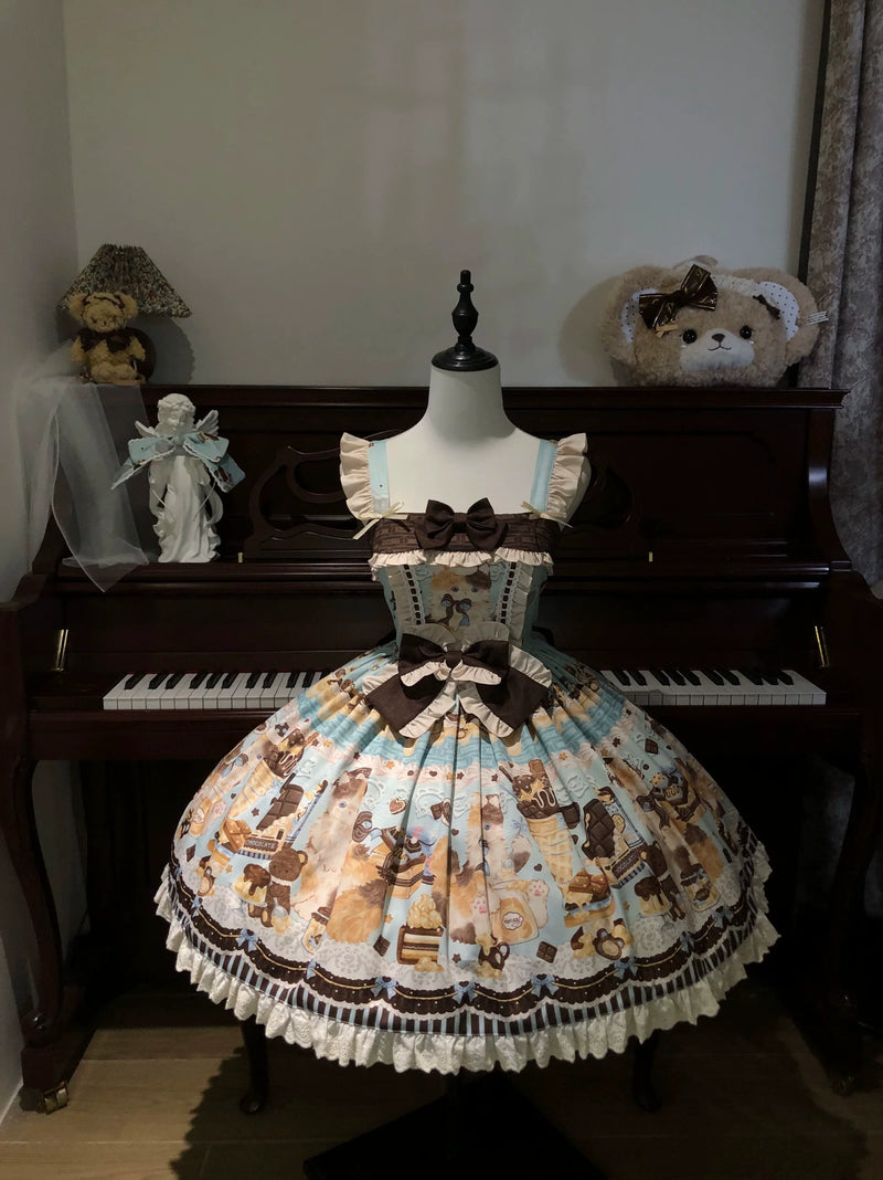 Doll Poetry - Sweet Lolita Dessert Print - Sweet Lolita jumper skirt