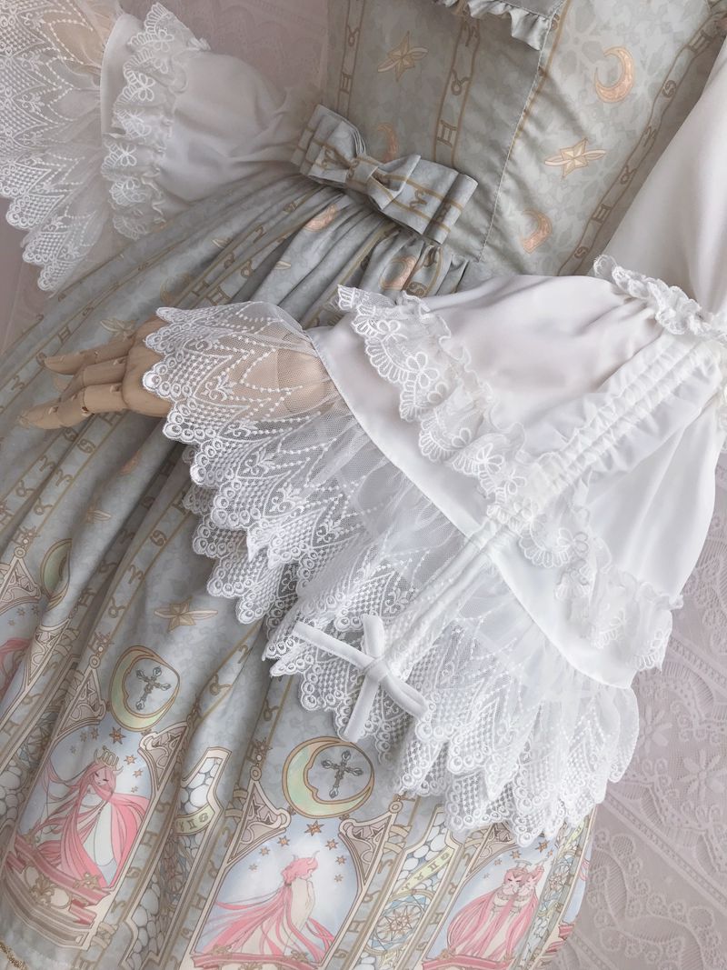 Yilia - Retro Lolita Princess Sleeve Blouse - Innerwear