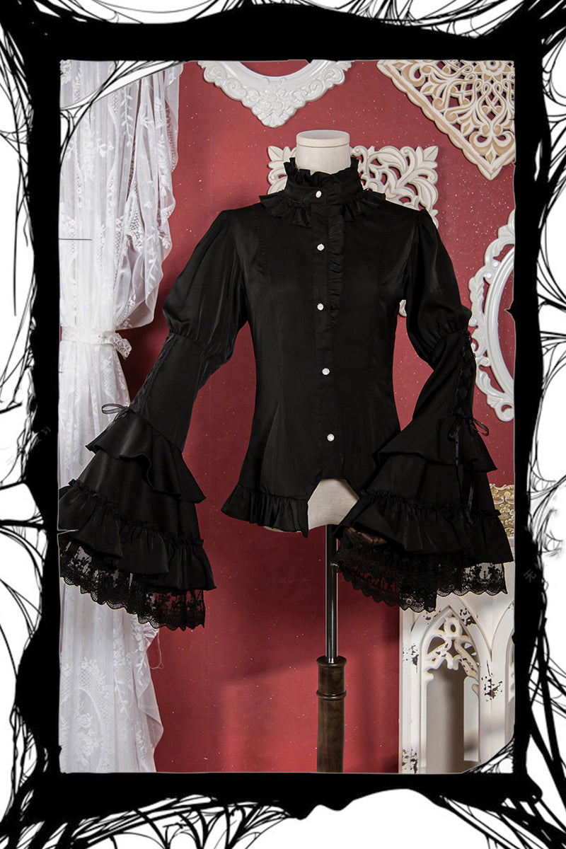 OCELOT - Gothic Lolita Halloween Blouse - Bat Inspired Innerwear