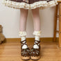 Beige polka-dot small bow / One Size