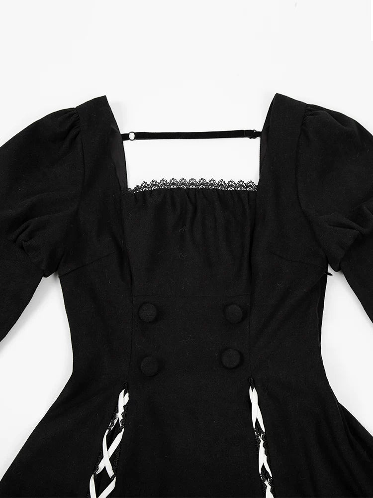 With PUJI - Rose Doll - Gothic Lolita Short OP, Mermaid Dress detail view 4