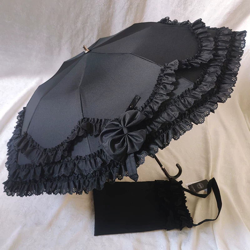 Independent Brand - Tiered Lace Two-Fold Lolita Parasol - product image 12