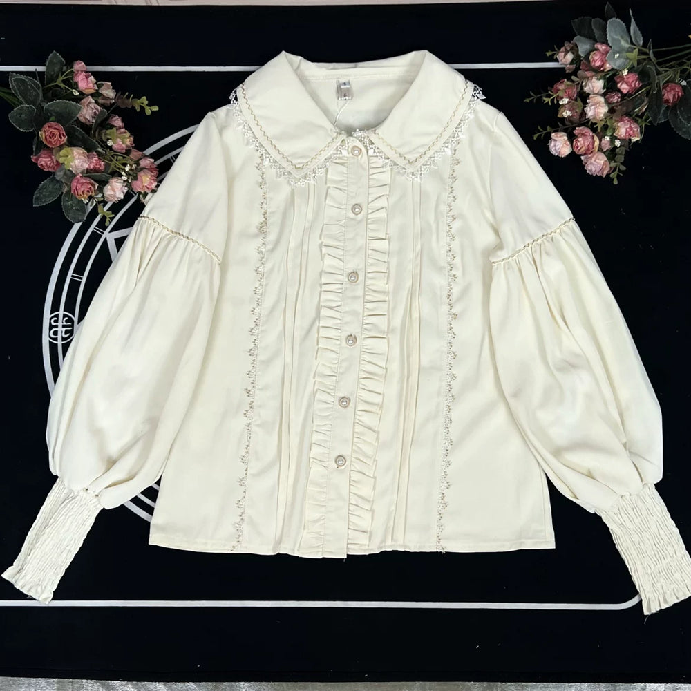 Dimeng Fenshi doll-collar leg-of-mutton sleeve Lolita blouse - main view