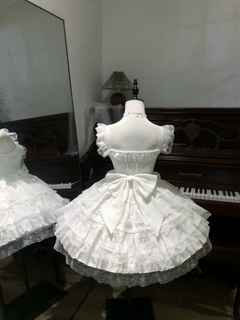 YoYo - White Angel Wings - White Sweet Lolita jumper skirt