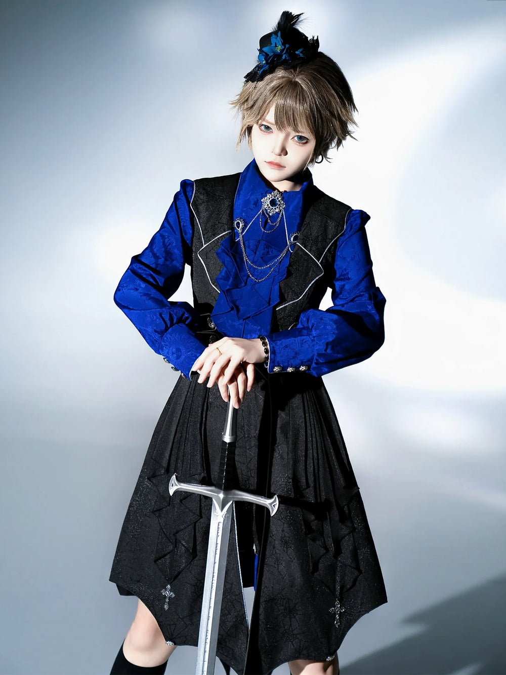 Your Princess - Knight's Code - Jacquard Ouji Fashion Vest Set, Detachable Jabot
