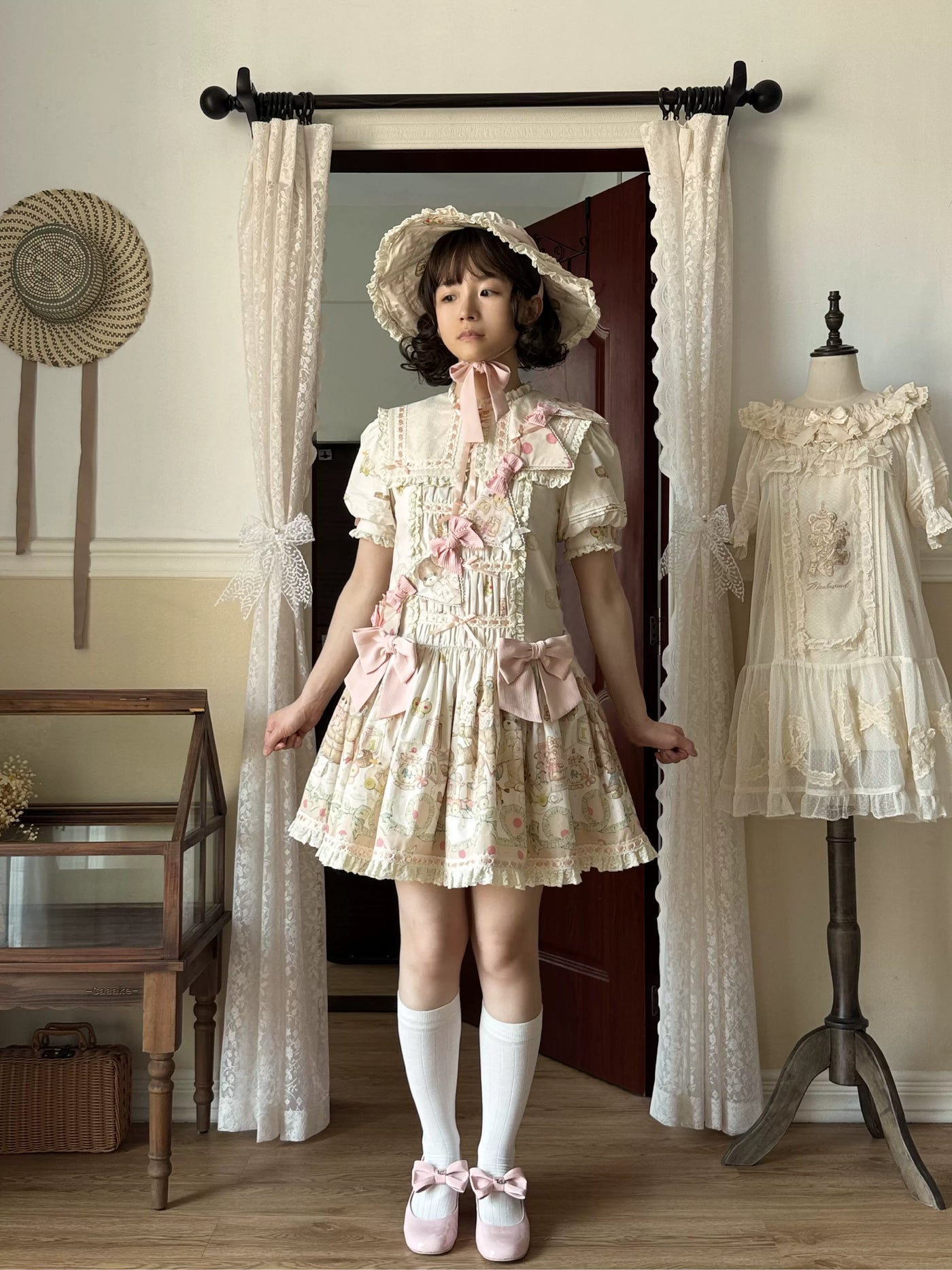 WF - Toy Box - Printed Doll-Style JSK with Pinafore and Apron Options