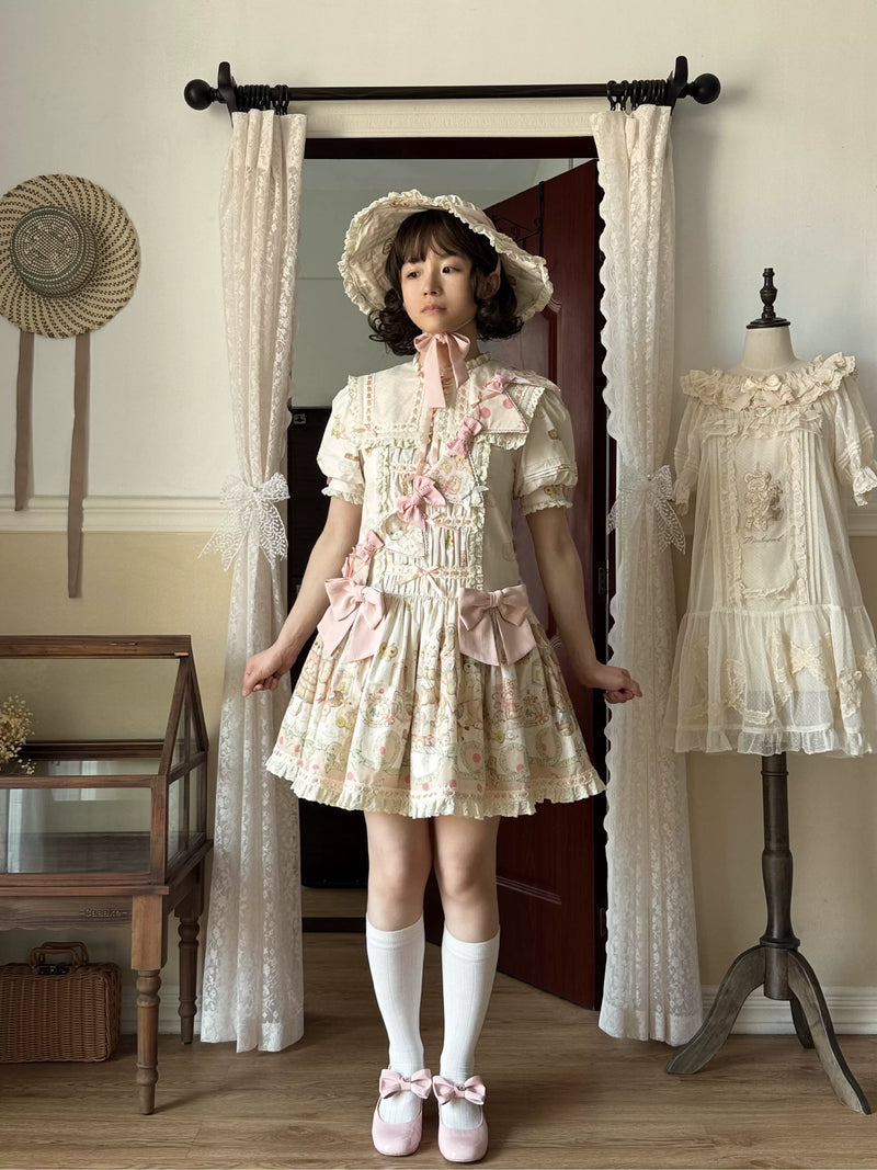 WF - Toy Box - Printed Doll-Style JSK with Pinafore and Apron Options