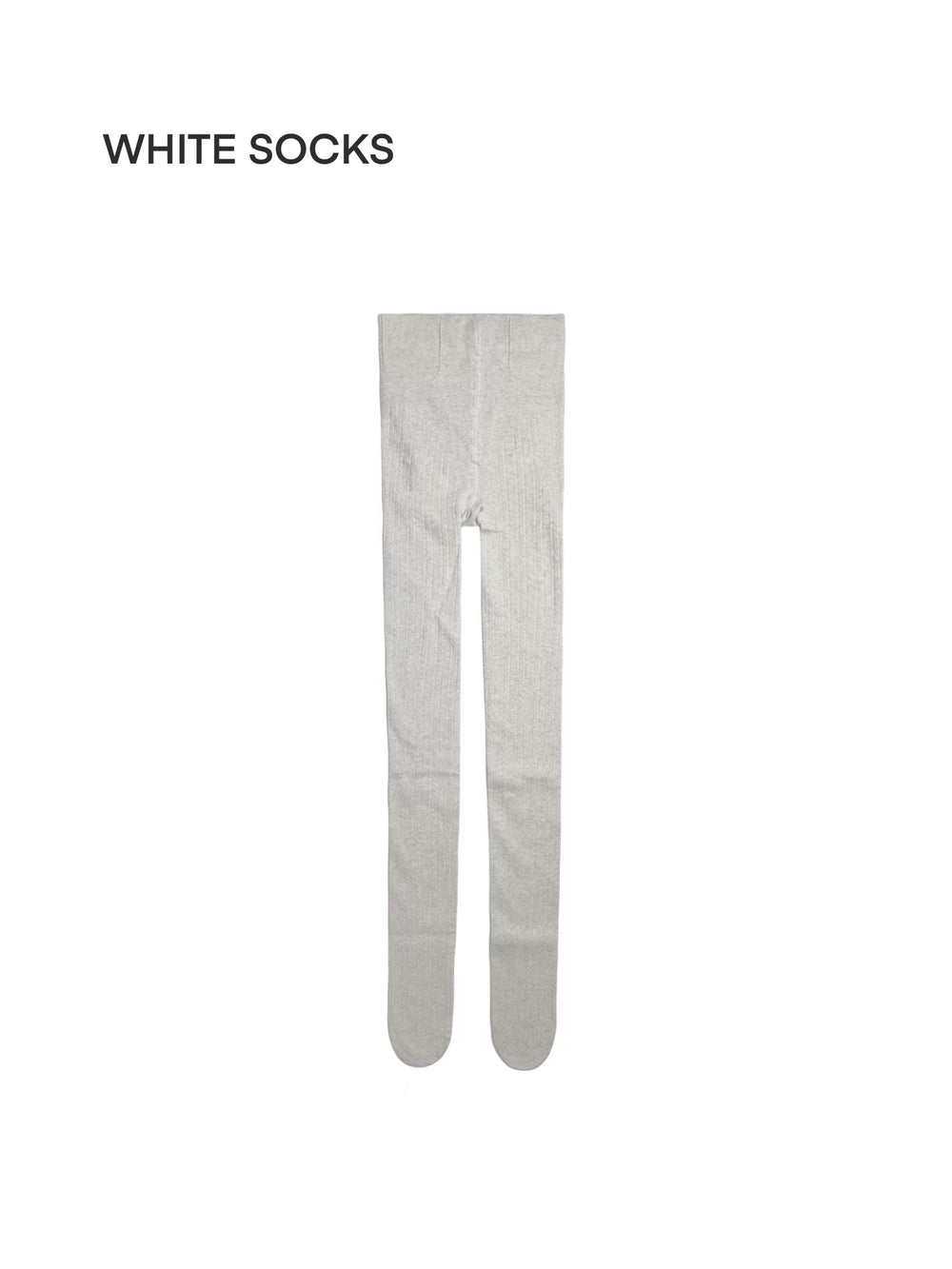 Light gray footed tights shown as a complete pair on a white background.