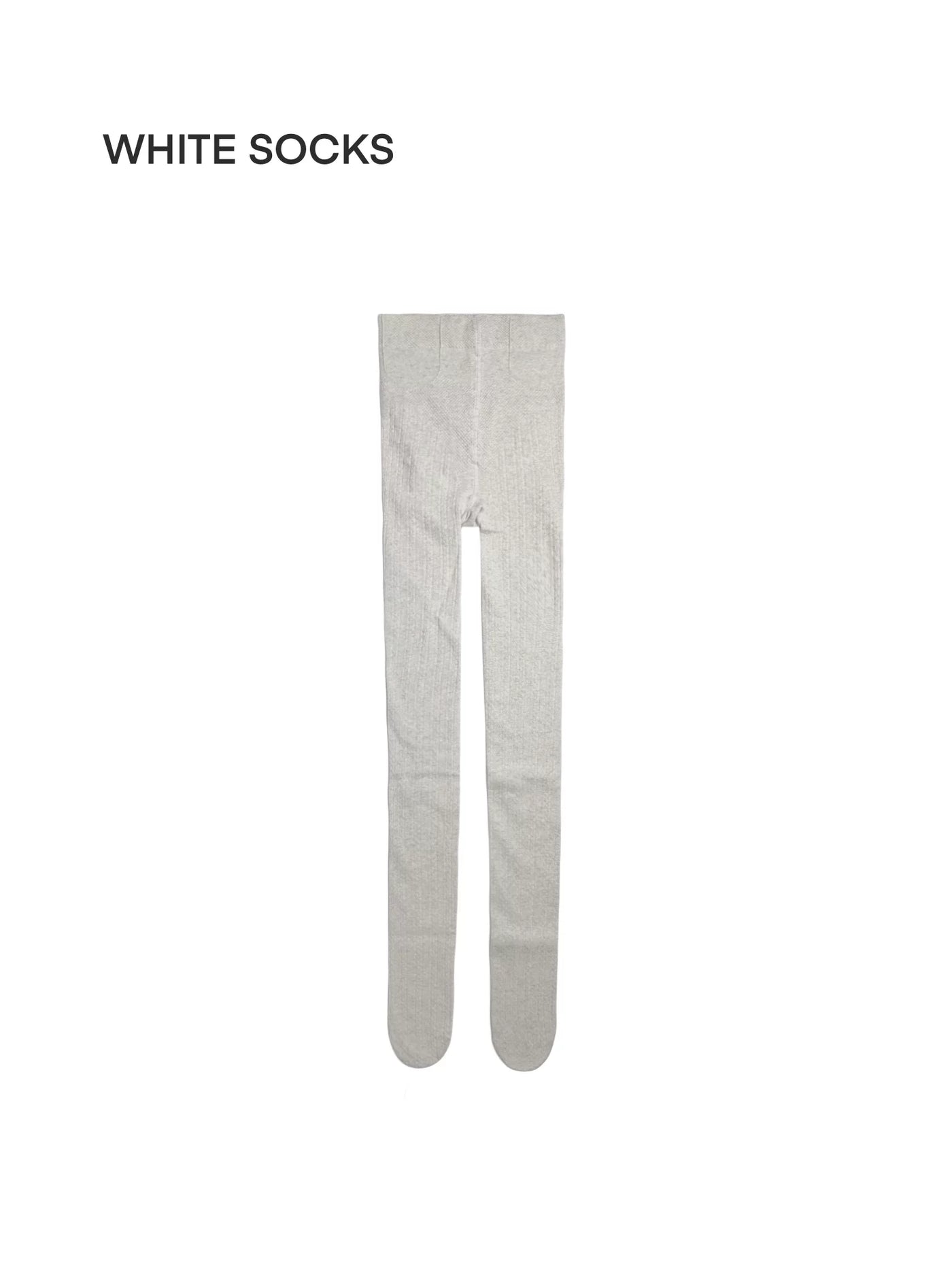 Light gray footed tights shown as a complete pair on a white background.