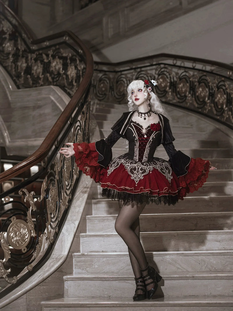 Letters from Unknown Star - Blood Feast - Gothic Lolita JSK Suit Daily Goth Dress