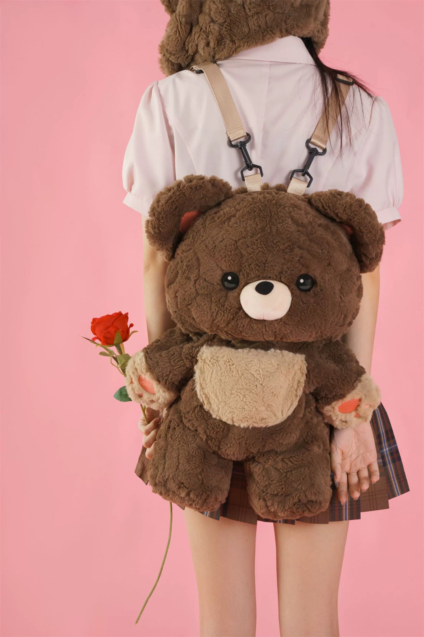 LambGuli - Little Bear Guli - Plush Animal Bag with Rounded Bear Face