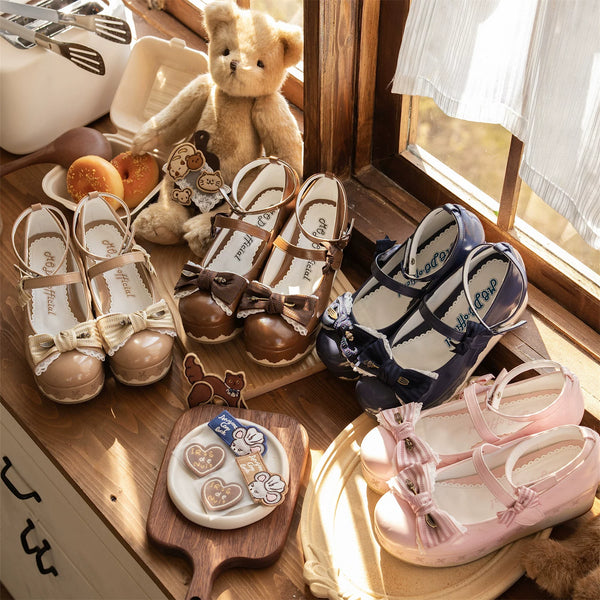 MODO Little Chef Mouse Bow Platform Lolita Shoes – design details