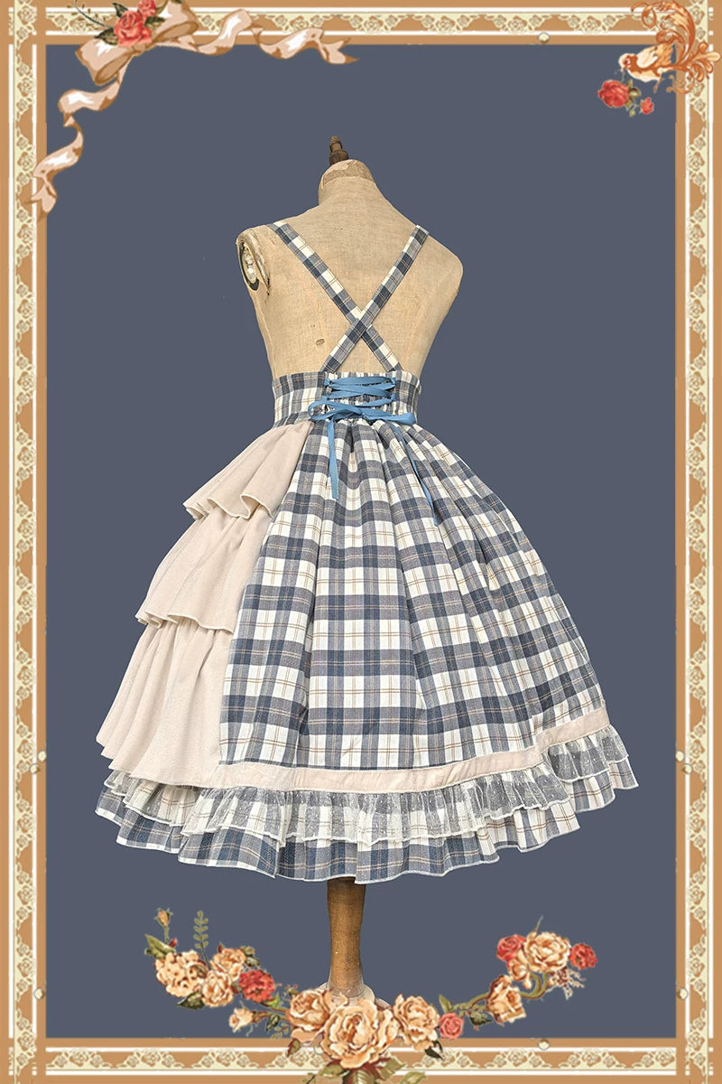 Infanta - Dawn Melody - Plaid Suspender Skirt & Cape