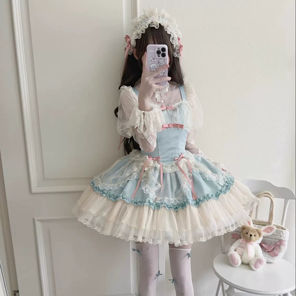 Lady Han Flower Season Bond ballet JSK dress by Lolita Fetch featuring a floral print and elegant design.