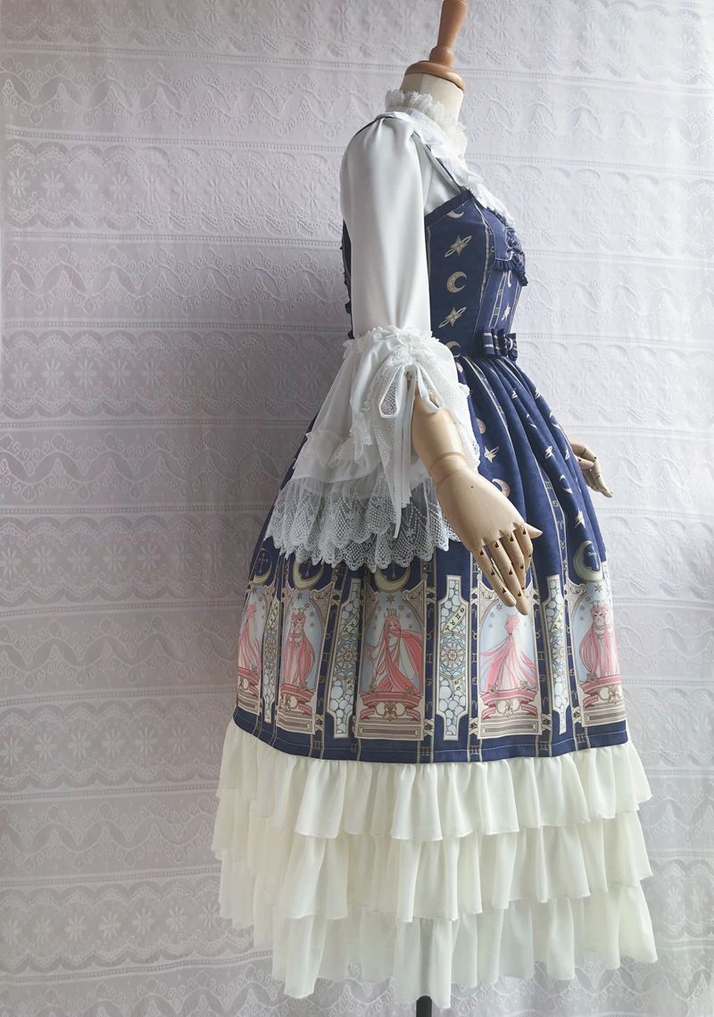 Yilia - Constellation Printing Chiffon - Lolita JSK Dress JSK Dress