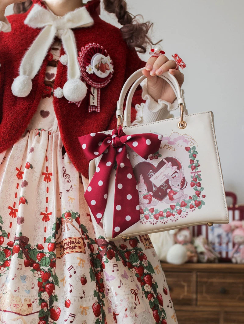 Lolita - Berry Bunny Retro Crossbody Bag - Individually Selectable