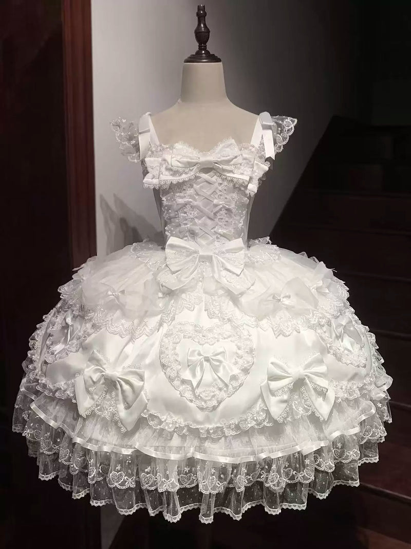 White Sugar Girl - Velvet Sweetheart - Sweet Lolita JSK dress