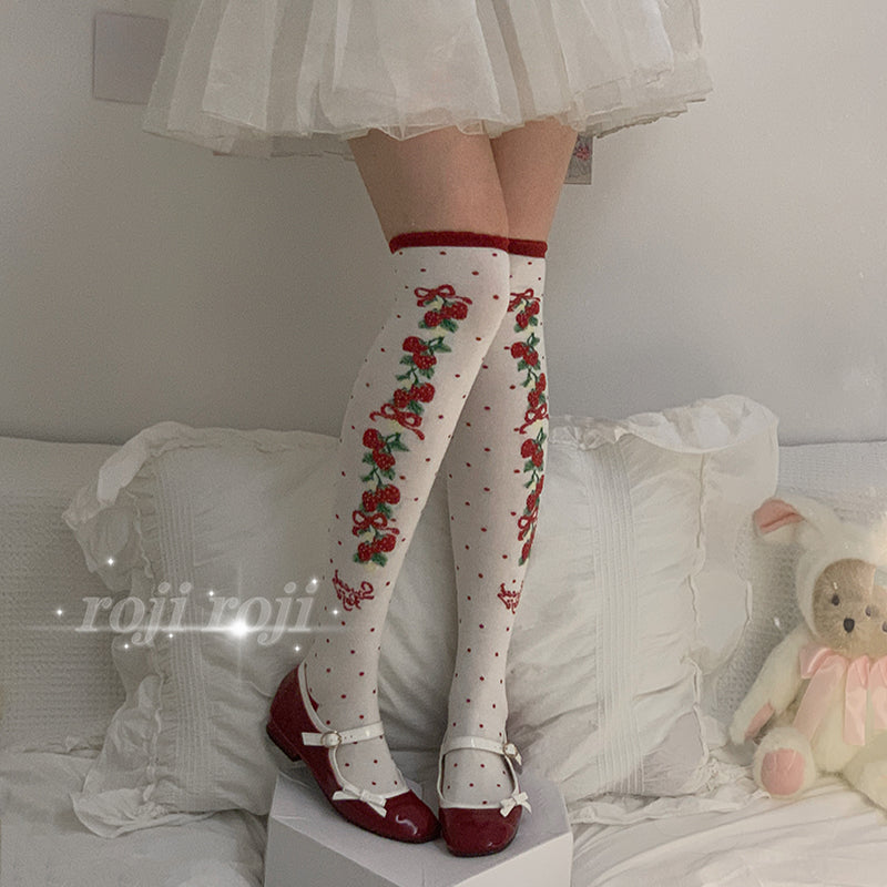 Roji Roji - Autumn Sweet Lolita Cotton - Thigh-high Socks Socks