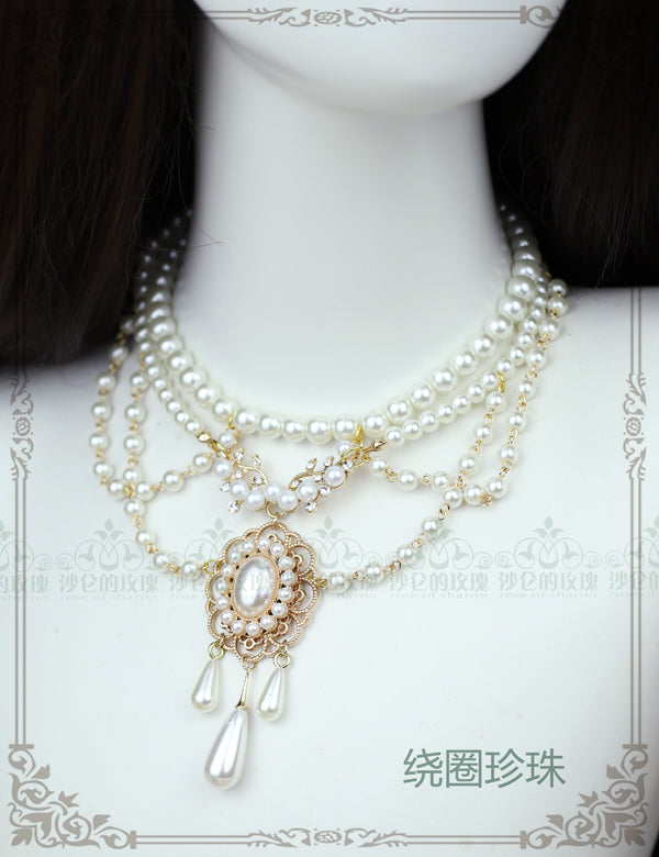 Rose of Sharon - Theresa - Vintage Wedding Lolita Necklace