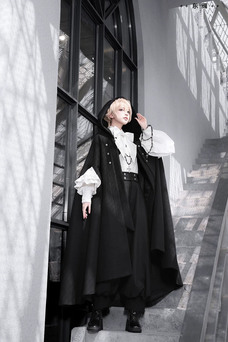 Princess Chronicles - Codename 003 - Ouji Lolita Shirt and Pants Set, Hooded Cape