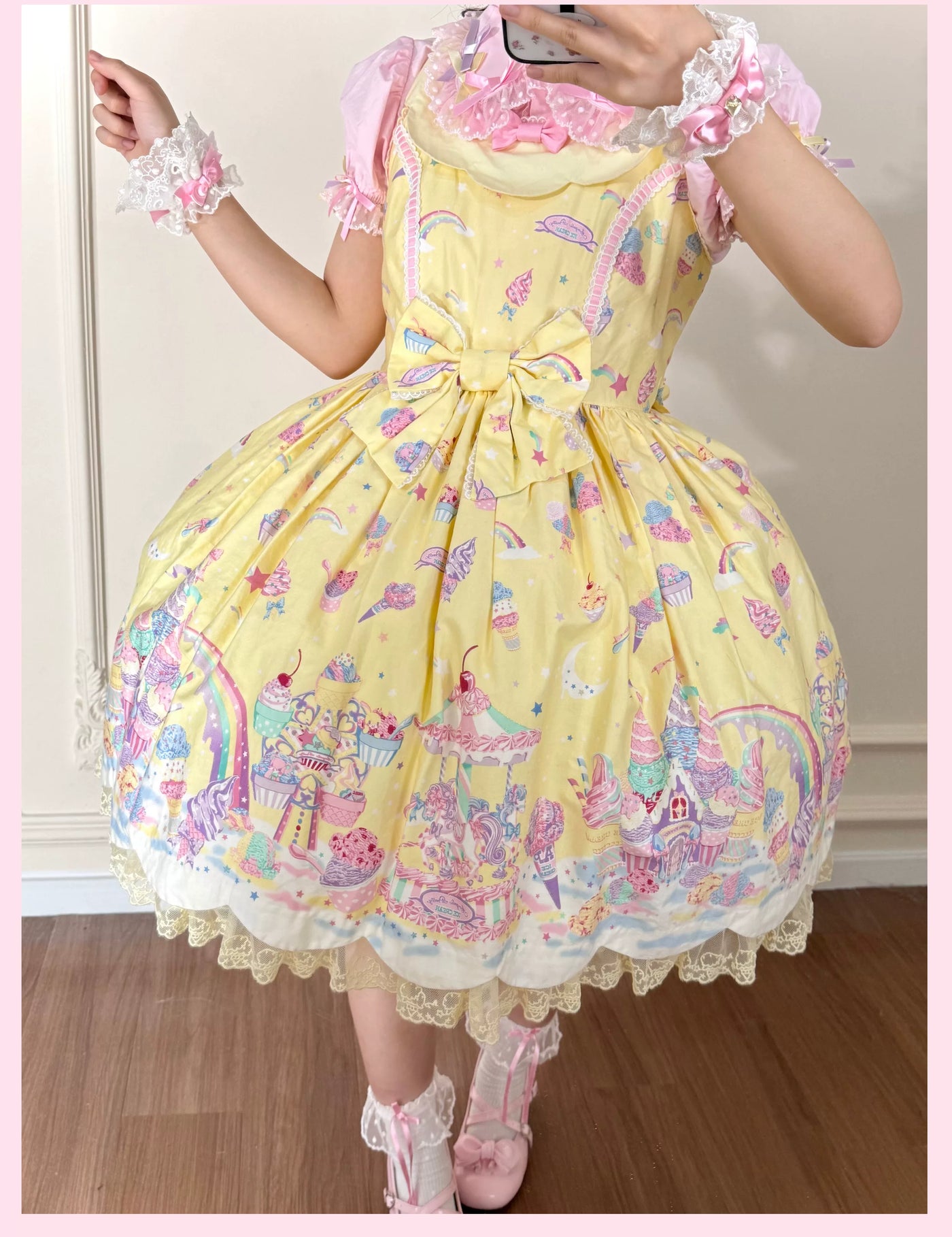 Tata Long Ear - Bath Ball Tata - Bell-Shaped Petticoat with Layered Ruffles